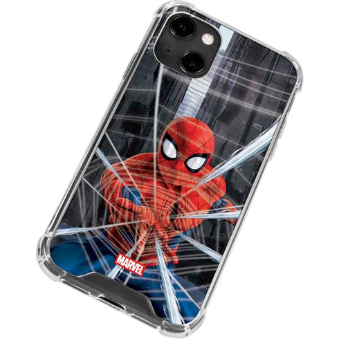 Marvel Spiderman Web Throw iPhone 13 Clear Case