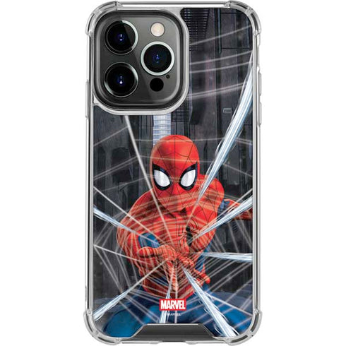 Marvel Spiderman Web Throw iPhone 13 Pro Clear Case