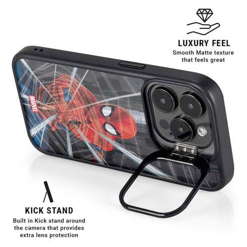 Marvel Spiderman Web Throw iPhone 13 Pro Kickstand Case