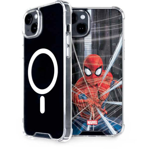 Marvel Spiderman Web Throw iPhone 14 MagSafe Case