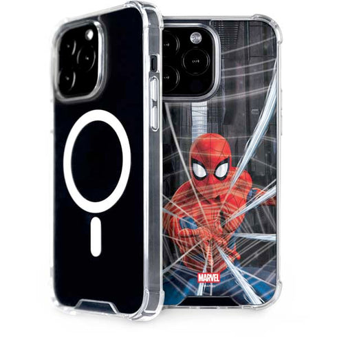Marvel Spiderman Web Throw iPhone 14 Pro Max MagSafe Case