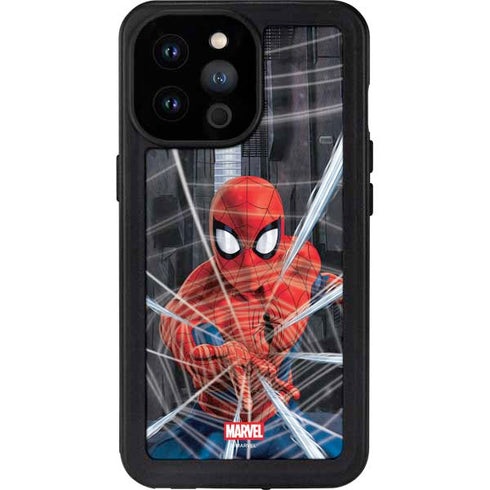 Marvel Spiderman Web Throw iPhone 14 Pro Max Waterproof Case