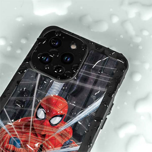 Marvel Spiderman Web Throw iPhone 14 Pro Max Waterproof Case