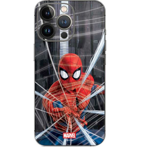 Marvel Spiderman Web Throw iPhone 14 Pro Skin