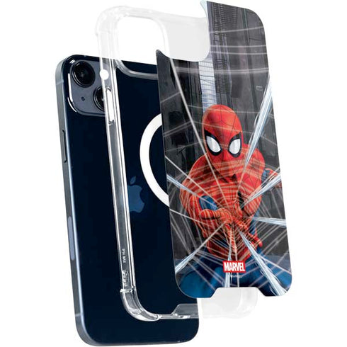 Marvel Spiderman Web Throw iPhone 15 MagSafe Case