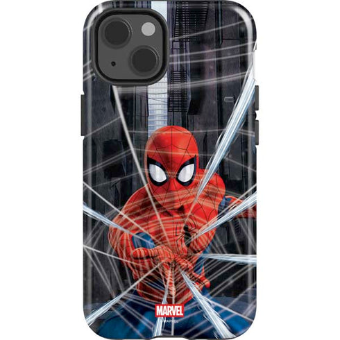 Marvel Spiderman Web Throw iPhone 15 Plus Impact Case
