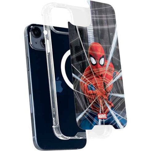 Marvel Spiderman Web Throw iPhone 15 Plus MagSafe Case