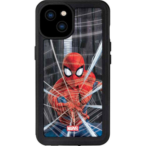 Marvel Spiderman Web Throw iPhone 15 Plus Waterproof Case