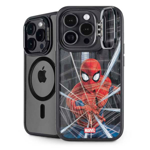 Marvel Spiderman Web Throw iPhone 15 Pro Kickstand Case
