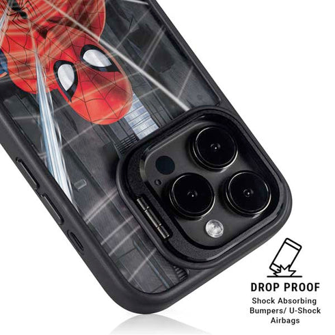 Marvel Spiderman Web Throw iPhone 15 Pro Kickstand Case