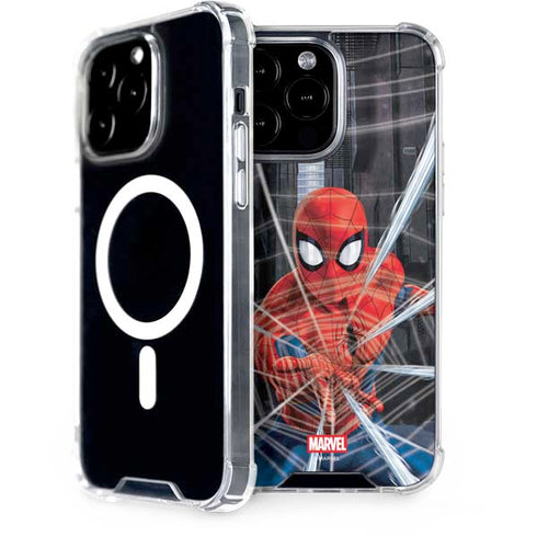 Marvel Spiderman Web Throw iPhone 15 Pro Max MagSafe Case