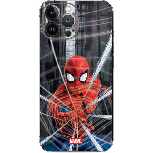 Marvel Spiderman Web Throw iPhone 15 Pro Max Skin
