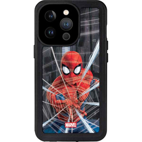 Marvel Spiderman Web Throw iPhone 15 Pro Waterproof Case