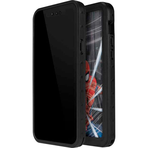 Marvel Spiderman Web Throw iPhone 15 Waterproof Case