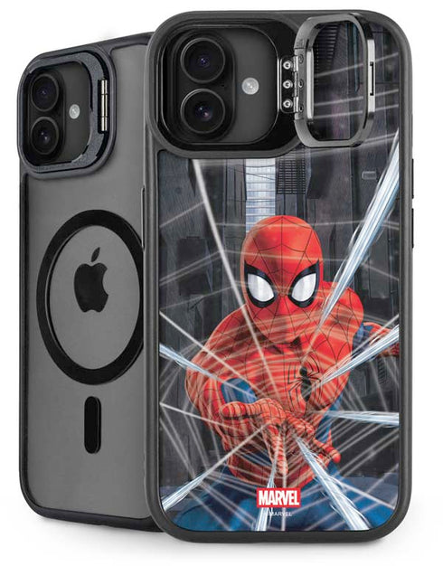 Marvel Spiderman Web Throw iPhone 16 Plus Kickstand Case