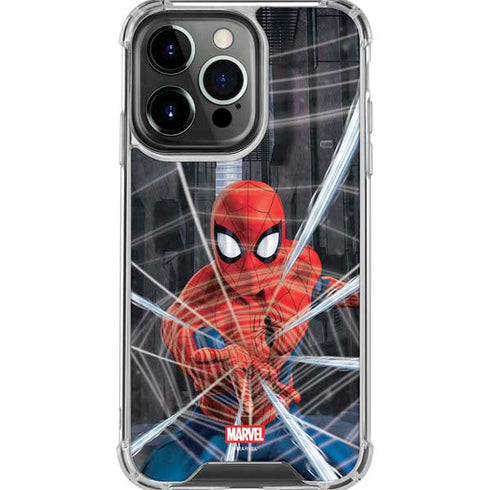 Marvel Spiderman Web Throw iPhone 16 Pro Max Clear Case