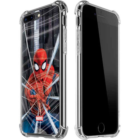 Marvel Spiderman Web Throw iPhone 7/8 Plus Clear Case