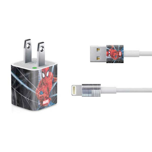 Marvel Spiderman Web Throw iPhone Charger (5W USB) Skin