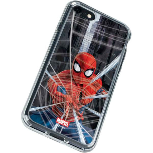 Marvel Spiderman Web Throw iPhone SE (2nd & 3rd Gen) Clear Case