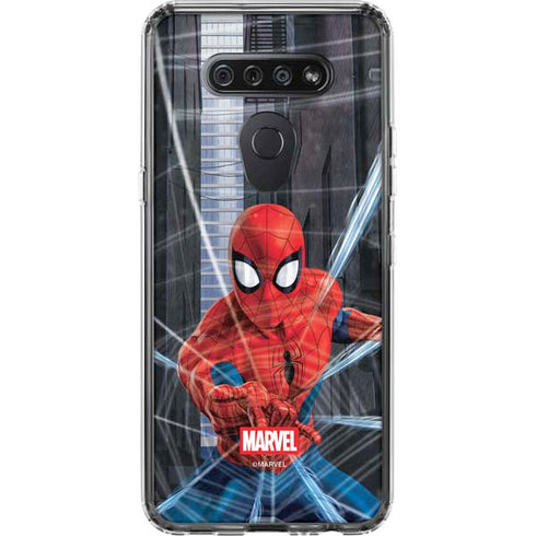 Marvel Spiderman Web Throw LG K51/Q51 Clear Case