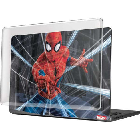 Marvel Spiderman Web Throw MacBook Pro 14in (2021-24) Case plus Skin