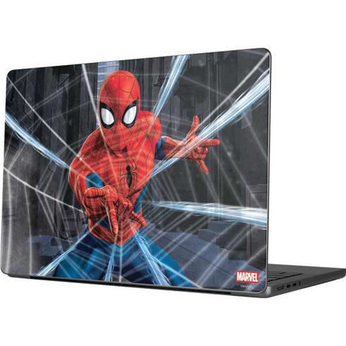 Marvel Spiderman Web Throw MacBook Pro 14in (2021-24) Skin