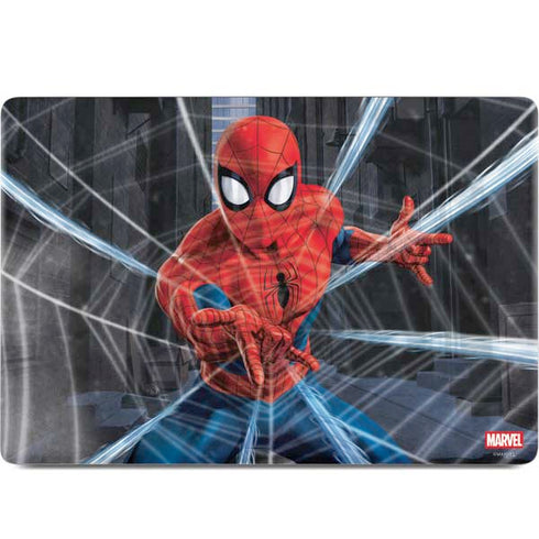 Marvel Spiderman Web Throw MacBook Skins