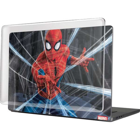 Marvel Spiderman Web Throw MacBook Pro 16in (2021-25) Case plus Skin