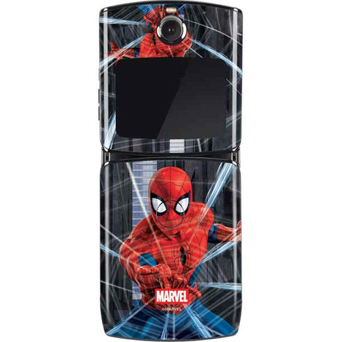 Marvel Spiderman Web Throw Motorola RAZR Skin