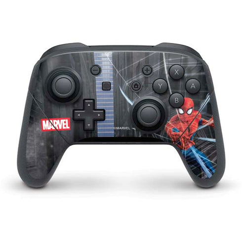 Marvel Spiderman Web Throw Nintendo Switch Pro Controller Skin
