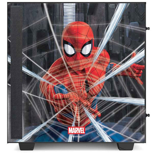 Marvel Spiderman Web Throw NZXT H510 Compact ATX Mid-Tower Case Skin