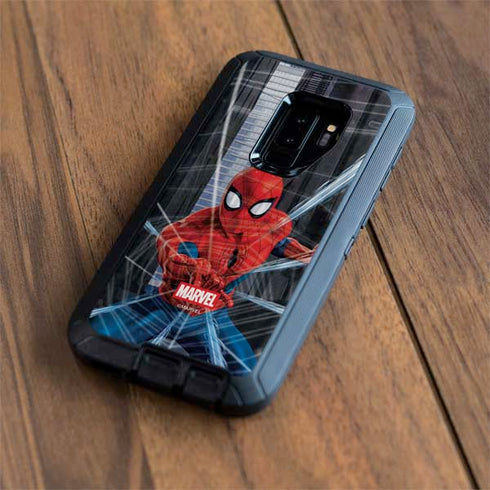 Marvel Spiderman Web Throw Otterbox Defender Galaxy Skin