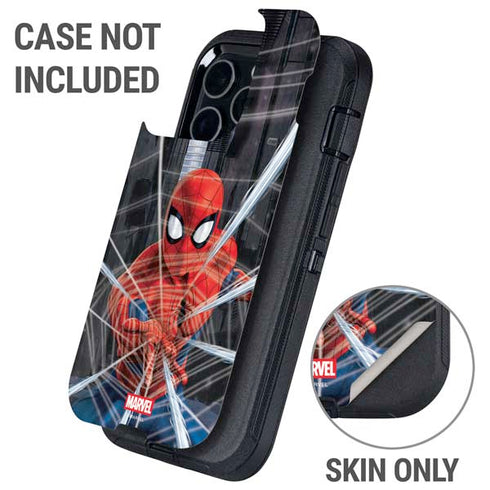 Marvel Spiderman Web Throw Otterbox Defender iPhone Skin