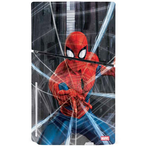 Marvel Spiderman Web Throw PS5 Slim Disk Bundle Skin