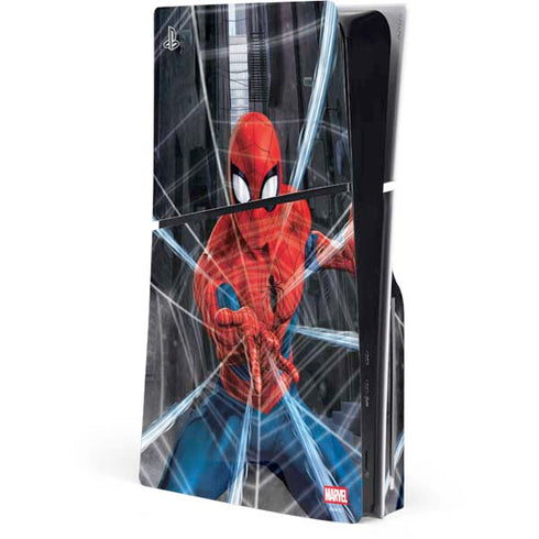 Marvel Spiderman Web Throw PS5 Slim Disk Console Skin