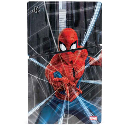 Marvel Spiderman Web Throw PS5 Slim Disk Console Skin