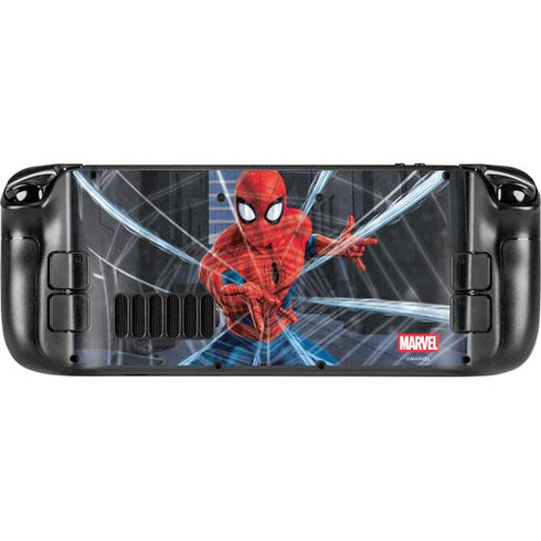 Marvel Spiderman Web Throw Steam Deck Handheld Gaming Computer OLED Skin