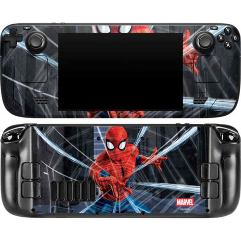 Marvel Spiderman Web Throw Steam Deck Handheld Gaming Computer Skin