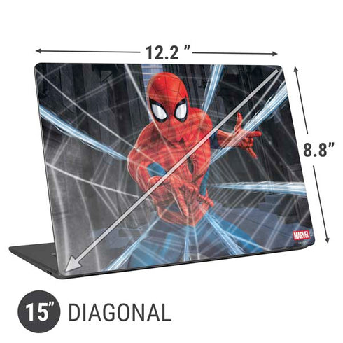 Marvel Spiderman Web Throw Universal Laptop 15in (12.2 x 8.8in) Skin