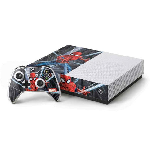 Marvel Spiderman Web Throw Xbox One S All-Digital Edition Bundle Skin