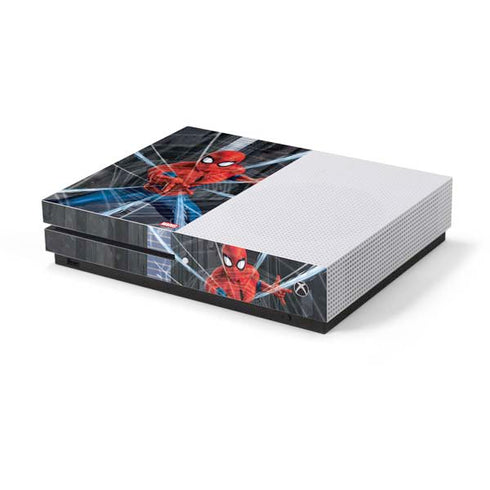 Marvel Spiderman Web Throw Xbox One S Console Skin