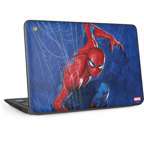 Marvel Spiderman World of Webs HP Chromebook Skin