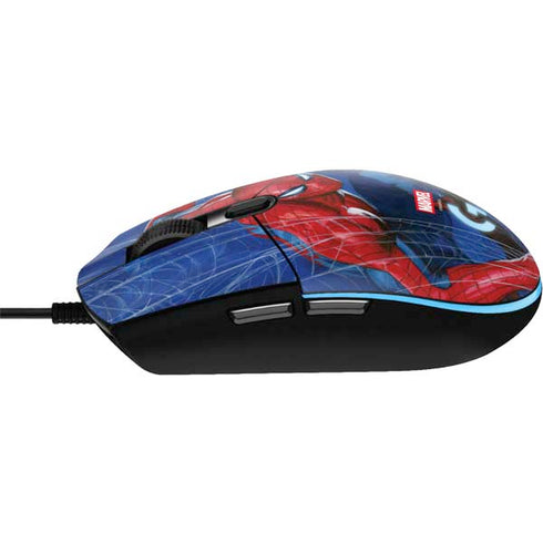 Marvel Spiderman World of Webs G203 Prodigy RGB Wired Gaming Mouse Skin