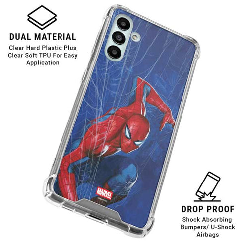 Marvel Spiderman World of Webs Galaxy A13 5G Clear Case
