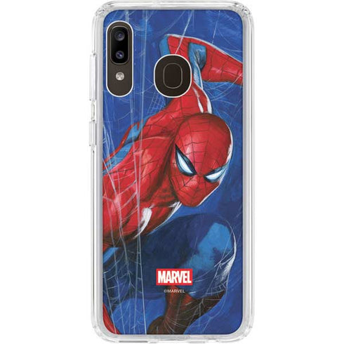 Marvel Spiderman World of Webs Galaxy A20 Clear Case