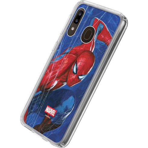 Marvel Spiderman World of Webs Galaxy A20 Clear Case