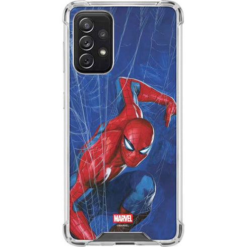 Marvel Spiderman World of Webs Galaxy A72 5G Clear Case