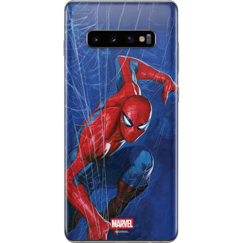 Marvel Spiderman World of Webs Galaxy S10 Plus Skin