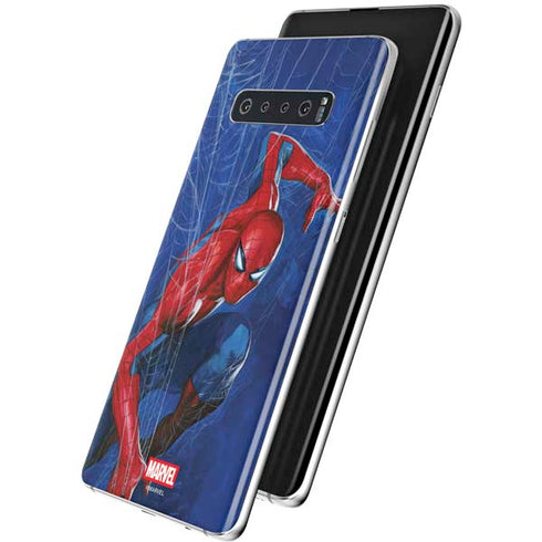 Marvel Spiderman World of Webs Galaxy S10 Plus Skin