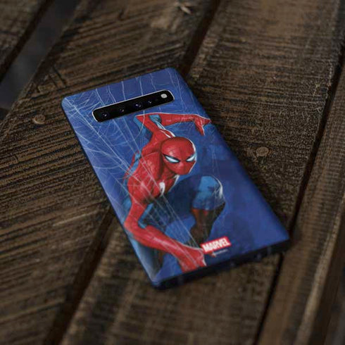 Marvel Spiderman World of Webs Galaxy S10 Plus Skin